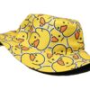 oly-ed16da657f5975ef762f0ad114742f2b Wholesale Stylish Yellow Swan Print Bucket Hat for Outdoor Sunshade