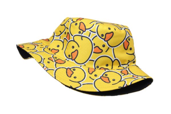 oly-ed16da657f5975ef762f0ad114742f2b Wholesale Stylish Yellow Swan Print Bucket Hat for Outdoor Sunshade