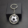 Wholesale Metal Sports Keychain Set Football Basketball Tennis Volleyball Rotating Key Ring Game Souvenir Car Key Accessory