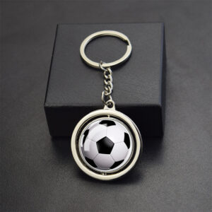 oly-ed1ae0dc18c835f420b31c341d893ace Wholesale Metal Sports Keychain Set Football Basketball Tennis Volleyball Rotating Key Ring Game Souvenir Car Key Accessory