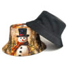 Wholesale Christmas Snowman Bucket Hat Trendy Casual Sun Protection Fashion Accessory for Gift