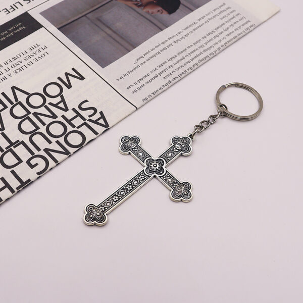 oly-ed4f66fe8aa3b076e4aea62d5b4bf50f Wholesale Cross Keychain Pendant Alloy Silver Bag Charm Key Accessory