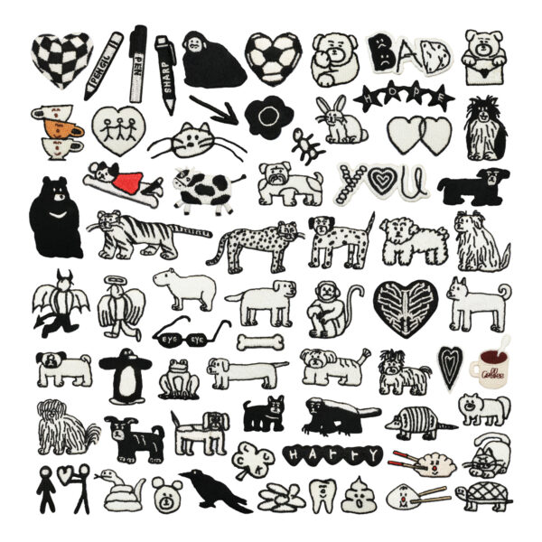 Wholesale Trendy Animal Embroidery Patch Polyester Thread Decorative Accent for Clothing Bag