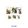 Wholesale 8pcs Cartoon Pet Figure Floral Inspirational Text Decor Mini Cup Keychain Sticker OLY Exclusive