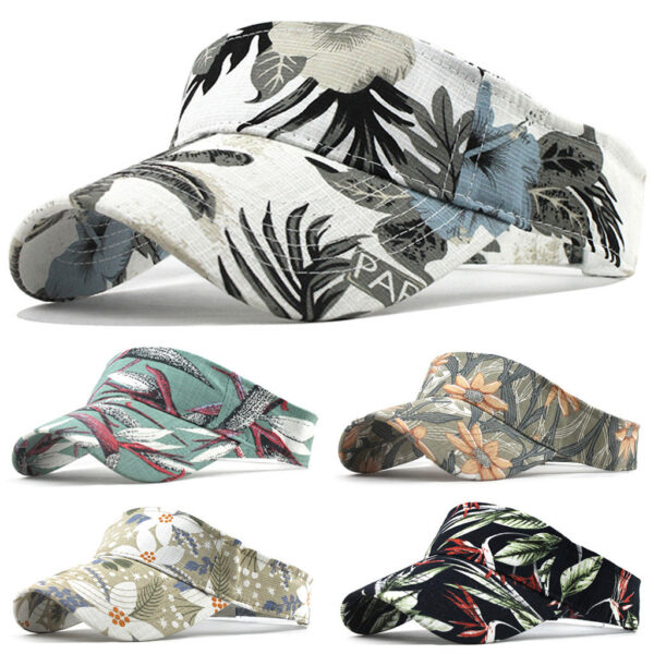 Wholesale Cotton Polyester Breathable Women's Ethnic Print Visor Cap Fashion Accessory