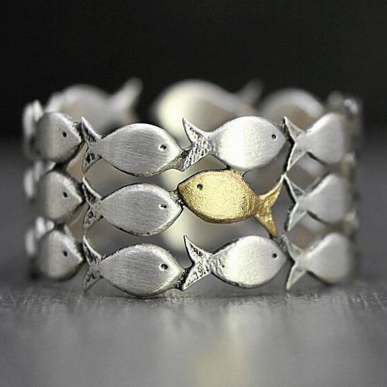 oly-ed6b6c453391ad75112554dc49458dbe Wholesale Goldfish Open Ring Fashion Jewelry Accessory Gift