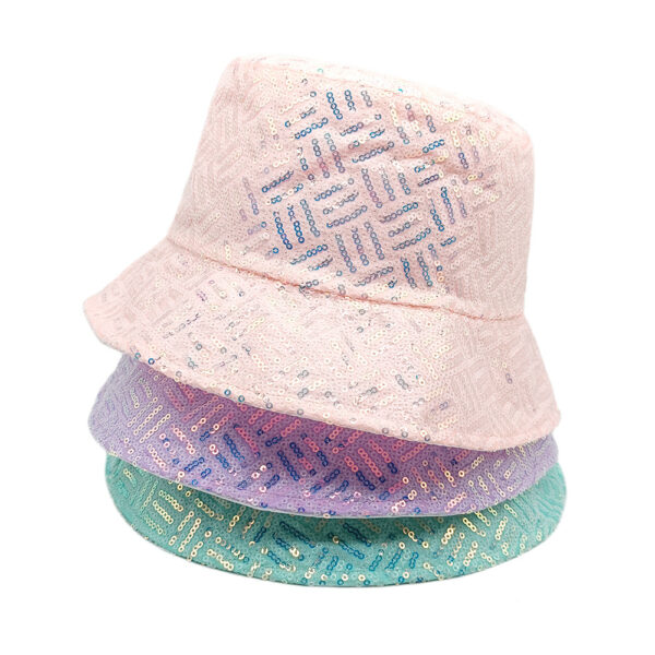 oly-ed7f5dac4b26a414f065fe49518747ff Wholesale Reflective Glitter Grid Stripe Bucket Hat Sun Protection Unisex Outdoor Casual Fashion Accessory