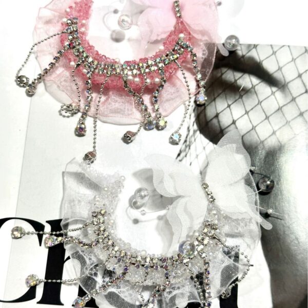 oly-ed8480004d108a8d2fbfbad77642ed8c Wholesale Bling Korean Butterfly Lace Tassel Moon Boat Car Hanging Accessory Pink Beads Boutique Resale