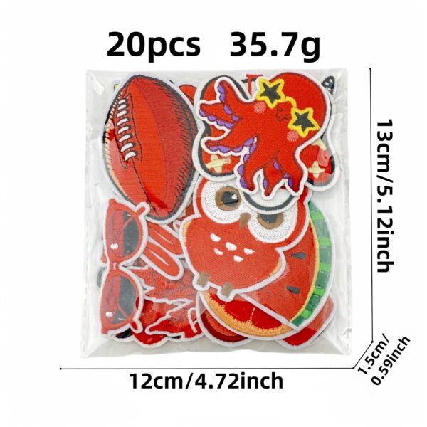 oly-ed8f4ae89a99458fa9f469868a374e9b Wholesale Red Series Fruit Flower Embroidery Patch Iron-On Applique for Clothing Decoration
