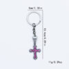 Wholesale Stylish Rhinestone Cross Keychain Pendant Pink Jewelry Accessory for Car Keys