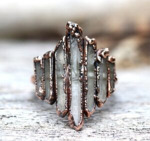 Wholesale Irregular Geometric Rock-Edge Retro Ring for Women Trendy Jewelry Accessory