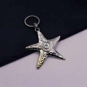 Wholesale Silver Star Keychain Pendant, Fashion Accessory Keychain for Boutique Resale