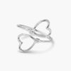 oly-edb0727778b852b9b51dc739643085e5 Wholesale Gold Alloy Hollow Double Heart Couple Ring - Adjustable Everyday Jewelry