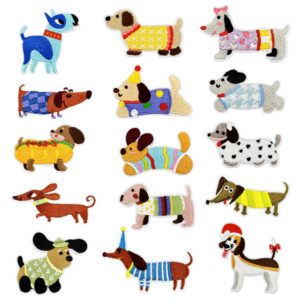 Wholesale Stylish Embroidered Puppy Patch Polyester Decorative Applique