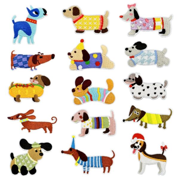 oly-edbff1ca67353235fb43a3e8f2588a7e Wholesale Stylish Embroidered Puppy Patch Polyester Decorative Applique