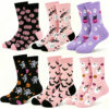 oly-edd53996ec17d352e9c77aae087d9bb6 Wholesale Halloween Cotton Mid Calf Socks Pumpkin Bat Pattern Party Accessory