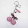 Wholesale Rhinestone Cherry Keychain Zinc Alloy Leather Pendant Fashion Accessory