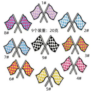 Plaid patch set 9 pieces