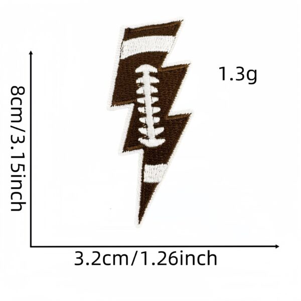 oly-edef3e54beaed6fe3b54474f6bf4cc72 Wholesale Trendy Embroidered Lightning Sports Ball Patch Iron On Decorative Clothing Accessory
