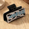 Wholesale Western Cow Print Acrylic Hair Claw Clip for Women Trendy Fashion Accessory