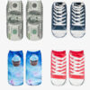 Wholesale Trendy 3D Digital Print Cartoon Short Socks Breathable Sweat Absorbing Polyester Cotton Everyday Fashion Accessory