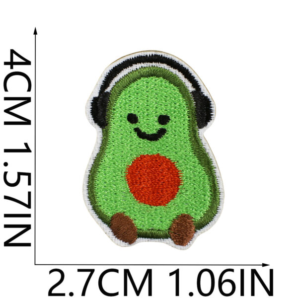 Wholesale Decorative Food Embroidery Patch Doughnut Croissant Design Polyester Thread Resale Craft Supply Gift