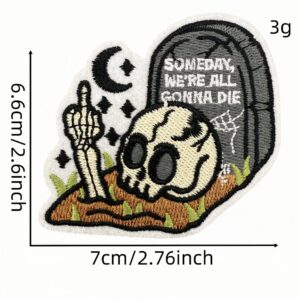 Cartoon skull cloth sticker 1 #