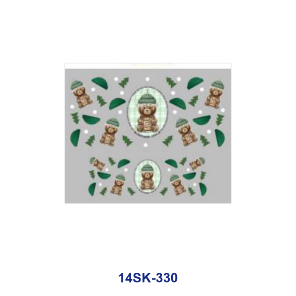 oly-ee452fce8a2b1d8e2e6549ee0c1782e9 Wholesale 2/4/8pcs Christmas Bear Theme Mini Cup Keychain Sticker