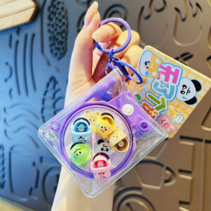 Silent family fun rotating fishing disc buckle-purple
