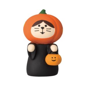 Black pumpkin head cat
