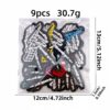 oly-ee59bf0f1c6c76ea50ba1bb61efd2c91 Wholesale Punk Skull Hand Embroidery Patches Set of 9 Pieces DIY Clothing Accessory