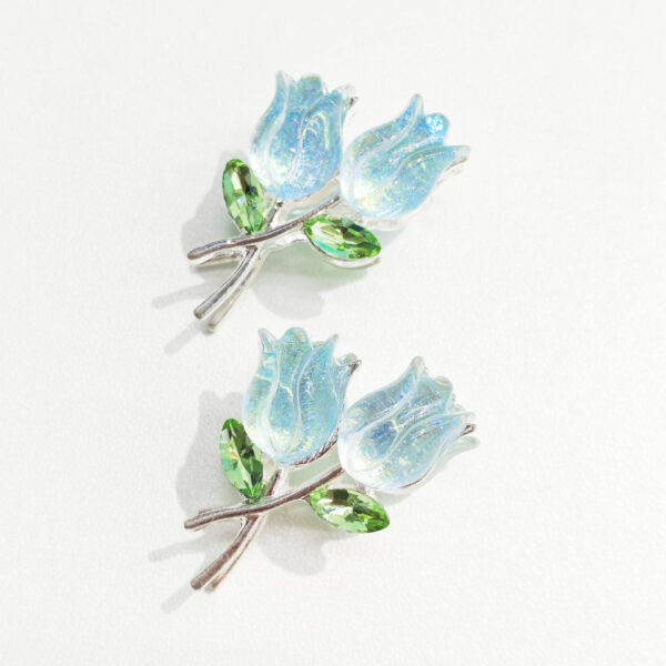 oly-ee6731924528612526ac23bf59a1f48d Wholesale Light Green Electroplated Alloy Tulip Beads, Hollow Cute Design for DIY Jewelry Making