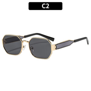 C2-black gold frame gray piece