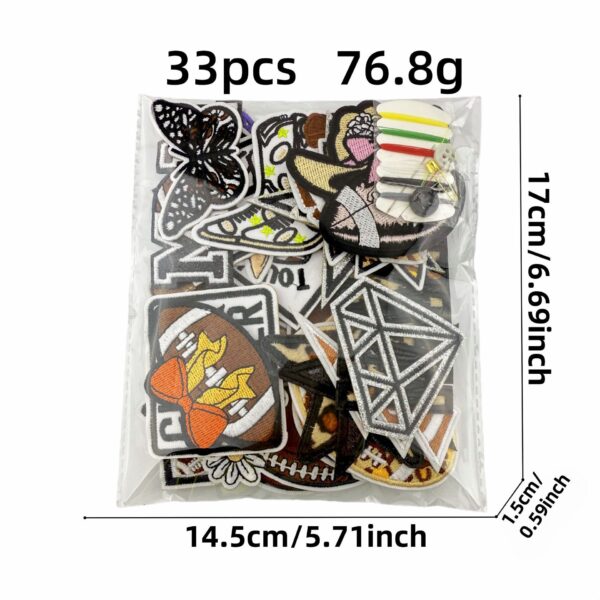 Wholesale Embroidered Iron-On Patch Rugby Leopard Design Craft Supply for DIY
