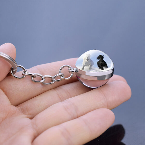 Wholesale Luminous Horse Glass Ball Keychain, Cute Cartoon Animal Pendant Bag Charm for Boutique Resale