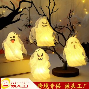 Wholesale Halloween Ghost Pumpkin Lantern Hanging Decor Plastic Ornament for Party Gift Boutique Resale