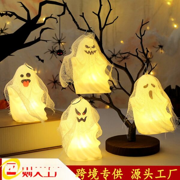 Wholesale Halloween Ghost Pumpkin Lantern Hanging Decor Plastic Ornament for Party Gift Boutique Resale