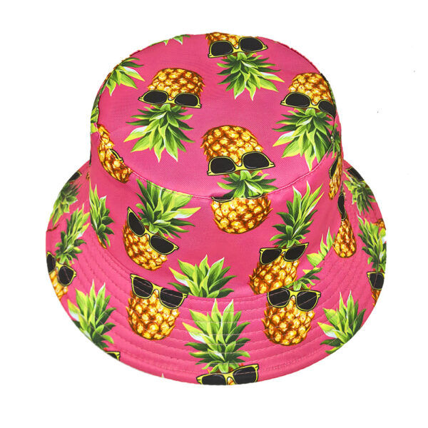Wholesale Pineapple Print Bucket Hat Sun Protection Casual Accessory for Resale