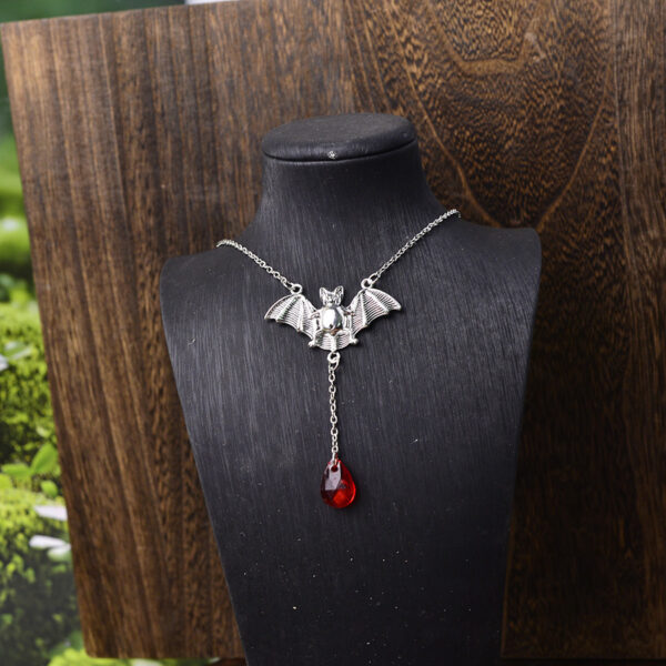 oly-ee905056c770cc8b21a8046af030bea8 Wholesale Vintage Bat Earrings Necklace Set Gothic Halloween Jewelry Gift