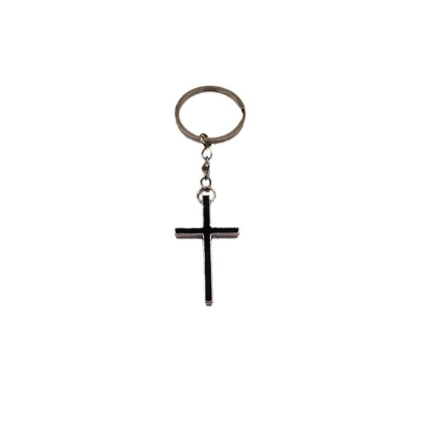 Wholesale European Style Black Cross Keychain Fashion Accessory for Men Gift