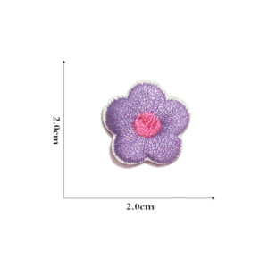 Self-adhesive purple flower cloth stickers -5#