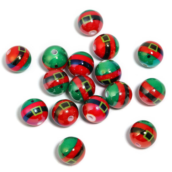 Wholesale Christmas Acrylic Beads Five Pointed Star Tree Shape Electroplated DIY Phone Charm Accessory Making Supplies for Resale