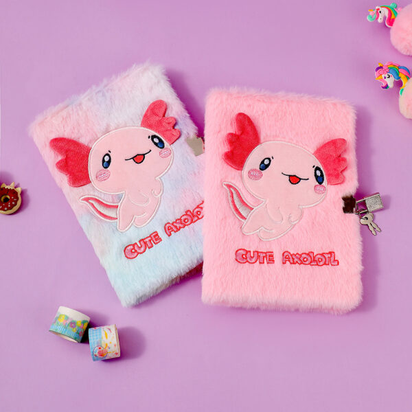 Wholesale Cute Cartoon Plush Lock Diary Notebook for Kids Birthday Gift Resale