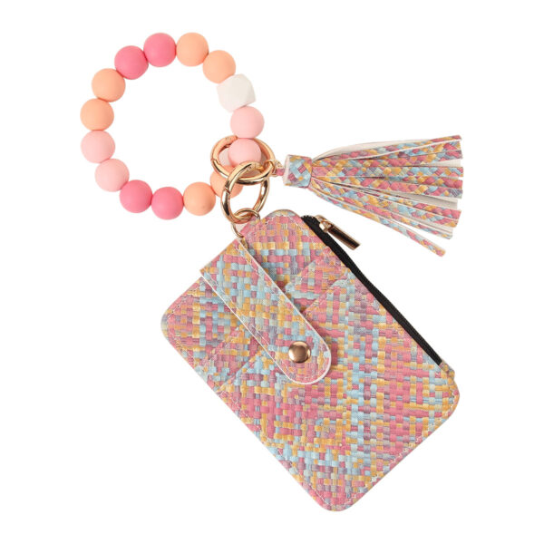 oly-eecb5556a20ba45f94199627e9b7d94a Wholesale Trendy Floral Print PU Leather Keychain Wallet Card Holder for Everyday Use Gift for Women