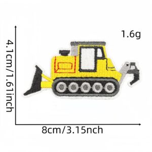 Yellow engineering vehicle cloth sticker 4#