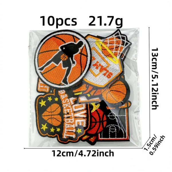 oly-eece6ba7f195a9ab93b483d5157f2598 Wholesale Basketball Embroidered IronOn Patch Polyester Thread Decorative for Clothing Bags Fashion Accessory