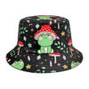 Wholesale Cartoon Mushroom Frog Pattern Bucket Hat Sun Protection Foldable Casual Hat for Resale