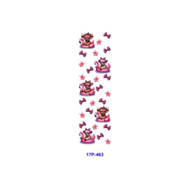 oly-eed5ff658ce7905b4e141bbb7d520352 Wholesale 2/8/16pcs Cute Pink Flamingo Float Cow Floral Series UV DTF Pen and Bookmark Stickers