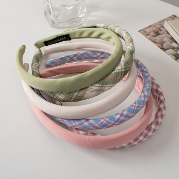 oly-eef02e7c3ae1cc3c716db89e00f72154 Wholesale Sweet Style Handmade Plaid Cloth Hairband, Spring Hair Accessory for Everyday Styling