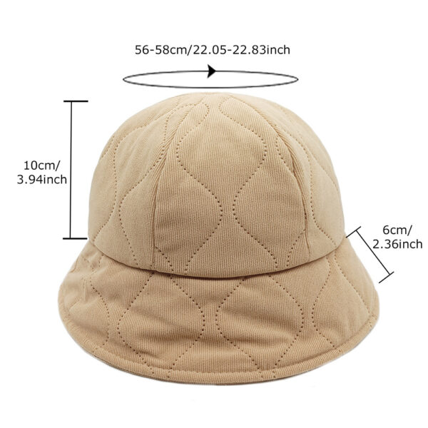 Wholesale Corduroy Heart Pattern Fisherman Hat Winter Sunscreen for Women